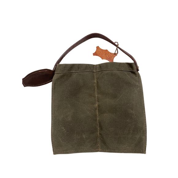 Orox Leather Co. Waxed Canvas Wine Caddy Holder Olive Green - Picture 2 of 9